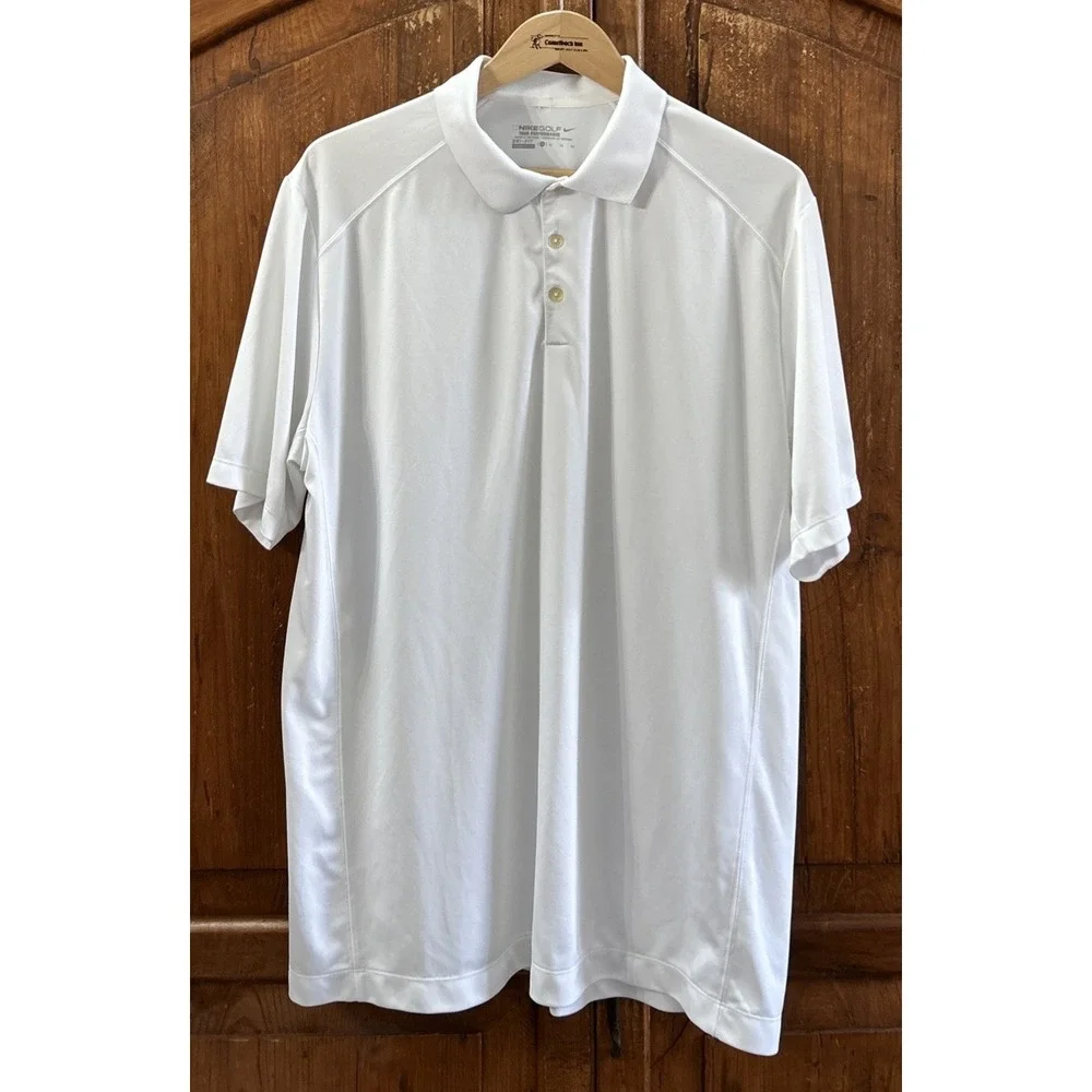 Mens Nike Golf Tour Performance Golf Polo‎ Shirt Sz XL 818050 ⛳️ White